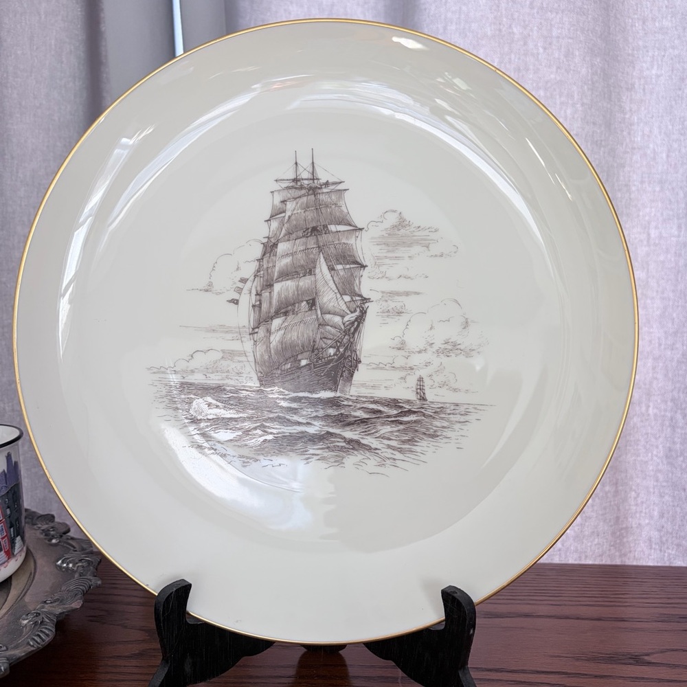 Lenox W.R. Grace Tall Ship Chop Plate Fine Bone China Collectible
